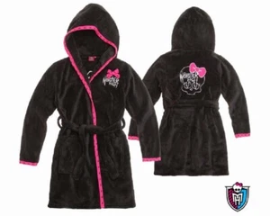 Monster High Bademantel Kapuze Badehandtuch Handtuch schwarz Fleece - Bild 1 von 1