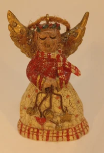 Vintage Farmhouse Singing Christmas Angel Resin Ornament - Picture 1 of 8