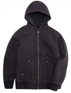 Levi's Youth Boys Hooded Full Zip Canvas Jacket Black - Picture 1 of 1