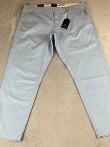 Ben Sherman Hombre Azul Claro Calce Recto Pantalones Elásticos Talla 40x30 - Imagen 1 de 11