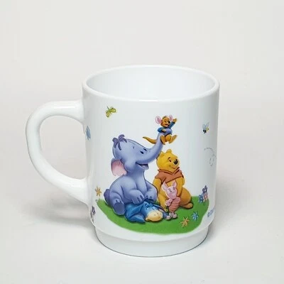 Ancien MUG Tasse LUMINARC WINNIE L'OURSON Porcinet DISNEY Vintage arcopal BOL - Photo 1/4