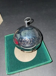 Wallace 2001 Silver Plated Sleigh Bell Ornament Limited Edition Christmas - Picture 1 of 8