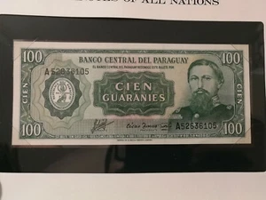 PARAGUAY - 100 Cien Guaranies 1963 Pick 198a NEUF / UNC - Imagen 1 de 2