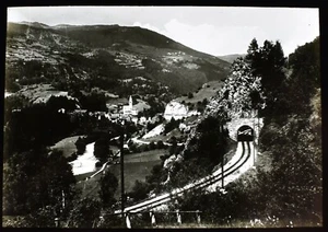Magic Lantern Slide MOUNTAIN RAILWAY NO18 C1920 PHOTO SWITZERLAND ? - Picture 1 of 2