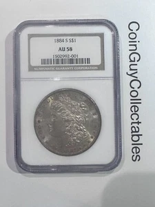 1884-S Morgan Dollar NGC Gen 13 Slab AU58, Reverse tone Tough San Francisco Date - Picture 1 of 3