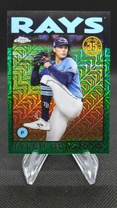 2021 Topps Chrome 86 Retro Tyler Glasnow Green Mojo Refractor /99 Tampa Bay Rays - Picture 1 of 2
