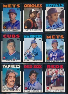 Lot (18) 1986 Topps #108t 623 274 231 617 18 etc Signed Autograph (GK60) SWSW6