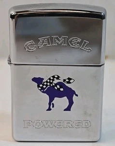 1997 Zippo Camel Powered Purple Camel With Checkered Flag Scarf Z112 - Picture 1 of 4