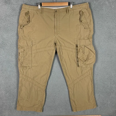 Vintage Polo Ralph Lauren Cargo Pants Mens 44 B x 30 Tan Canvas Military Utility - Image 1 of 4