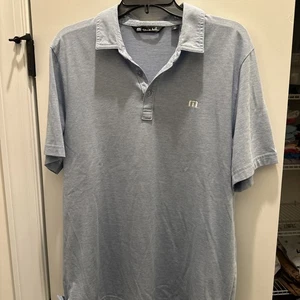 Travis Mathew Golf Poloshirt Herren Large Baumwollmischung Blau - Bild 1 von 5