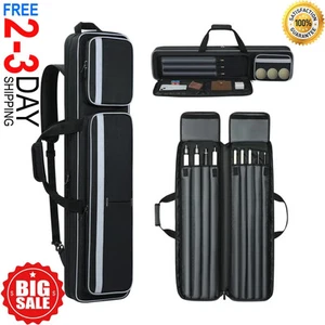 Estuche para tacos de billar 4X5 estuche de transporte para tacos de billar acolchado suave bolsa negra - Imagen 1 de 8