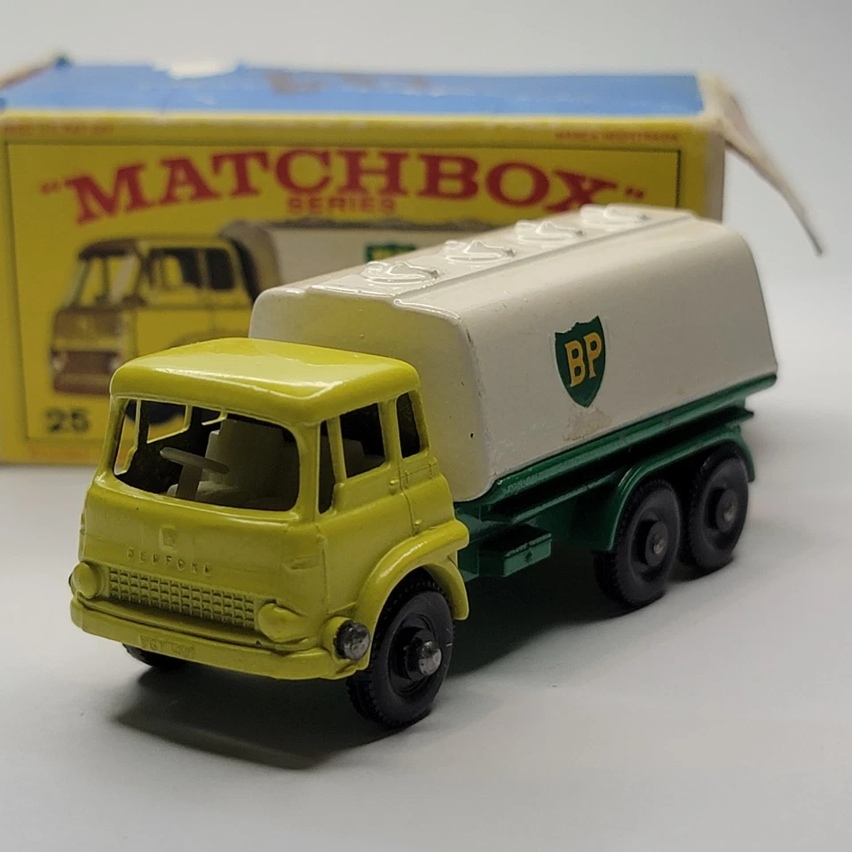Petrolero Matchbox Lesney Bedford BP #25 1964 con caja original lote RARO #6612 Foto 1 de 4