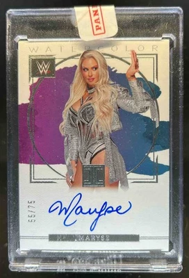 2023 Panini Impeccable WWE Maryse Watercolor Autograph Auto #55/75 - Image 1 of 2