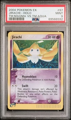 2004 POKEMON EX TEAM MAGMA VS TEAM AQUA #97 JIRACHI-HOLO PSA 9 E-READER - Image 1 of 4