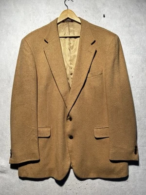 JOSEPH HORNE CO. Hombre Beige Tostado 100% CAMELLO Abrigo Deportivo Chaqueta Blazer 44 R Foto 1 de 4