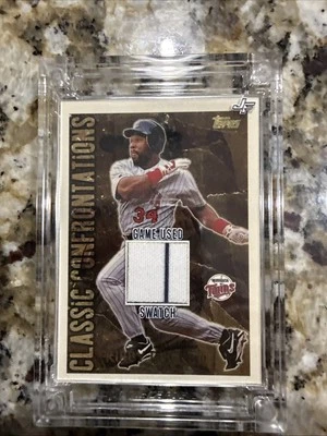 2022 Jersey Fusion Game Used Swatch Kirby Puckett - Image 1 of 2