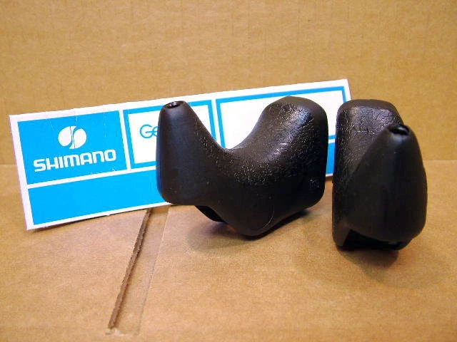 New-Old-Stock Shimano Brake Lever Hoods w/o Extension Cut-outs (Non-Aero)..Black - Image 1 of 1