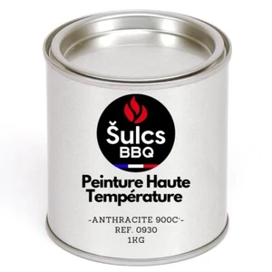 Pot Peinture Haute Température Gris Anthracite 1KG 900°C Barbecue Auto Cheminée - Imagen 1 de 7
