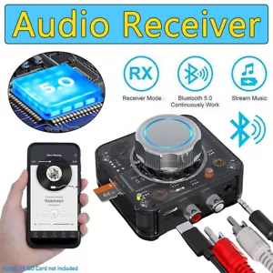 Bluetooth 5.0 Transmitter Receiver 3.5mm AUX To RCA Wireless Audio Adapter - Picture 1 of 12