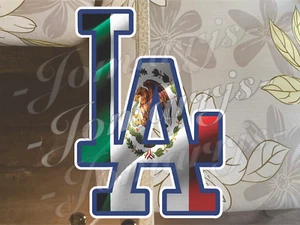 Los Angeles Dodgers Custom LA Mexico Flag Sticker MLB Decal Mexican Pride Fan - Picture 1 of 5