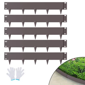 Steel Landscape Edging 5-pack Steel Garden Edging Borders 39" L x 3" H - Picture 1 of 12