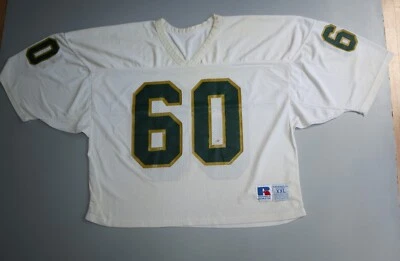 Camiseta deportiva de fútbol americano de práctica de malla verde dorada vintage Russell Athletics XXL 2XL EE. UU. Foto 1 de 4