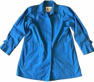 Vintage London Fog Teal Blue Button Up Trench Coat Women’s 10R EUC - Picture 1 of 14