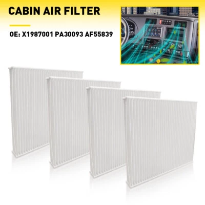 4PCS Cabin Air Filter For Kenworth T680 T800 T880 Peterbilt 567 579 Cummins ISX - Image 1 of 4