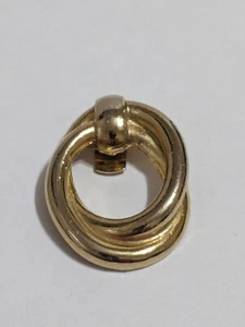 Bluette Made In France Single Gold Tone Double Oval Shoe Clip. Vintage. 1.5" - Picture 1 of 13