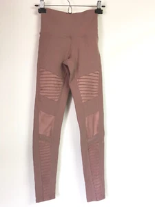 Alo Yoga Womens XS Moto Tight Legging Mauve Pink High Rise - Picture 1 of 7