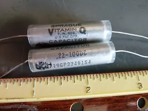 Capacitor .22mfd 100vdc Sprague 196P Vitamin Q (5 pieces) - Picture 1 of 1