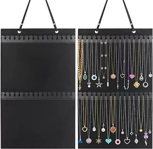 Hanging Jewelry Organizer Necklace Holder Storage Display Hanger for Wall Closet - Picture 1 of 7