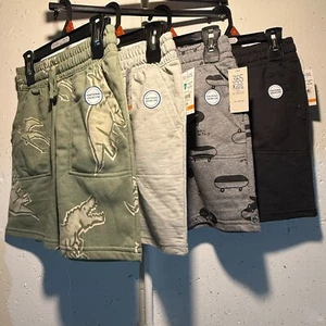 4 Pair 365 Kids by Garanimals Boys Size 8 NWTMix and Match French Terry Shorts - Picture 1 of 9