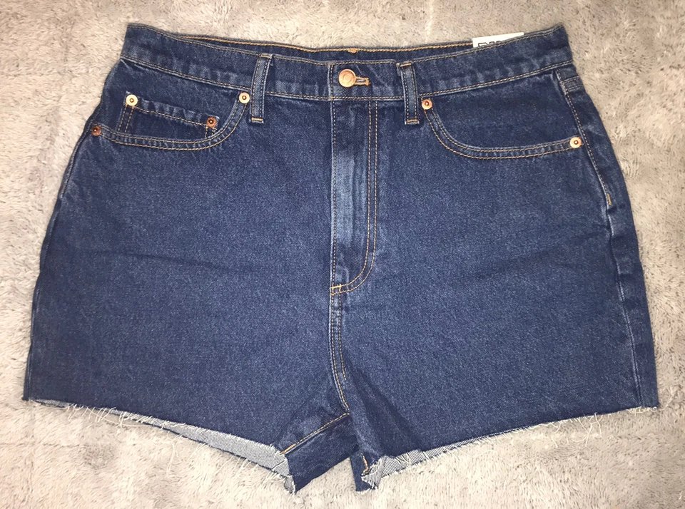 Pink Victoria's Secret Medium Wash High Waist Cut off Denim Jean Shorts 30