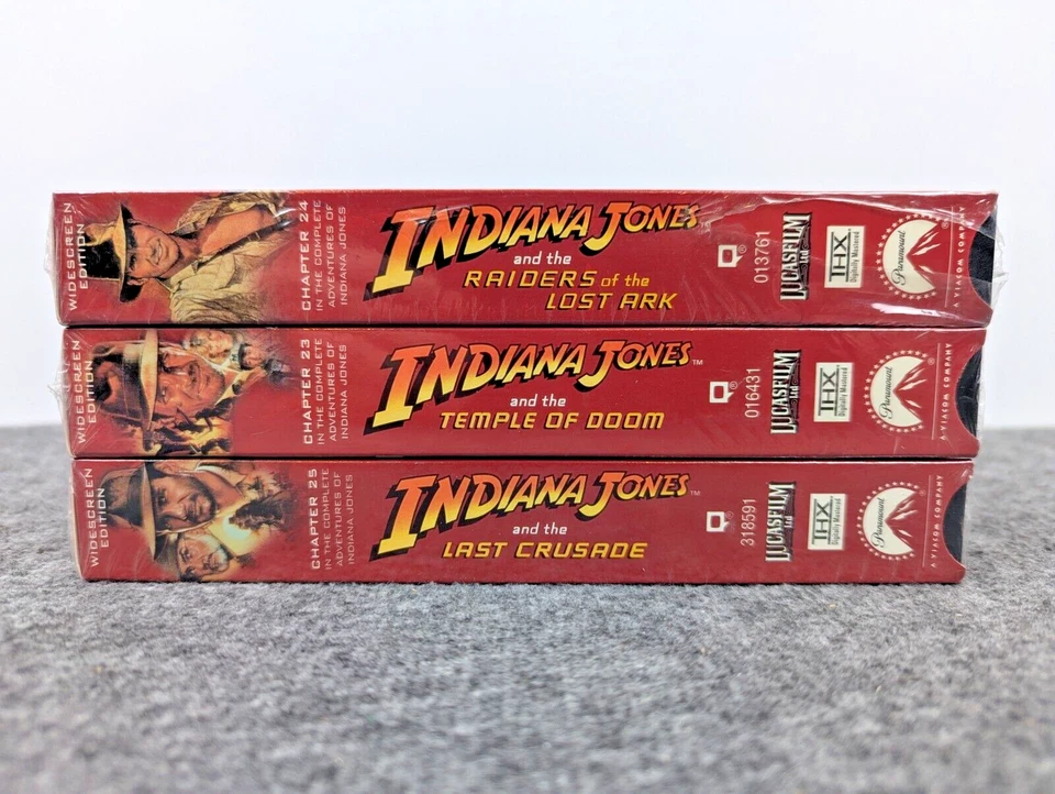 Indiana Jones Raiders of the Lost Ark, Temple Of Doom, LC VHS THX Widescreen - Image 1 of 4