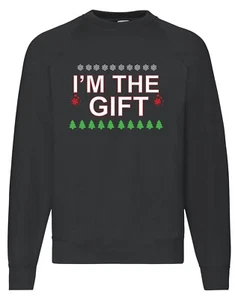 I'm The Gift Printed Christmas Sweatshirt Funny Christmas Jumper - Picture 1 of 11