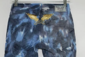 Robin's Jean Marilyn tinte azul corbata acuarela - talla 24 para mujer - Imagen 1 de 11