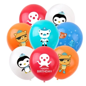 Octonauts Balloons 5 ps 12" Latex Happy Birthday Party Fun KIDS DECOR AU STOCK - Picture 1 of 4
