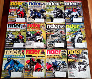 RIDER Motorcycle Magazine Lot 2010 - 12 Issues Complete Full Year