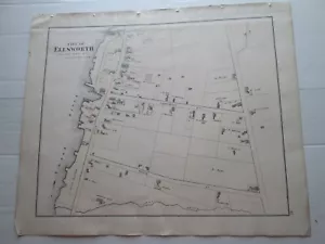 EINE (1) KARTE VON 1881, STADT ELLSWORTH, PLUS, #1, 1881 COLBY'S COUNTY ATLAS - Bild 1 von 2