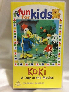 ABC FUN FOR KIDS~ KOKI ~ A DAY AT THE MOVIES ~ RARE VHS VIDEO - Picture 1 of 3