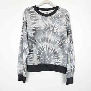 PINK Victoria's Secret Long Sleeve Gray Tie Dye Top NWT Women's Size Large - Picture 1 of 8