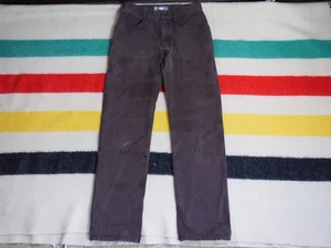 VTG Arborwear Dark Brown Canvas Double Knee Outdoor 30x34 Work Logo Pants Mens - Picture 1 of 12