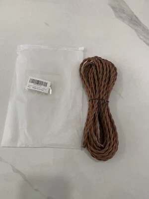 PRUNLLA 25 Ft VINTAGE Twisted Cloth Cotton Cord Covered Antique DIY Electrical Wire Lamp