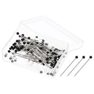 3 Set Sewing Pins, Ball Glass Head Straight Quilting Pin for Dressmaker, Black - Picture 1 of 5