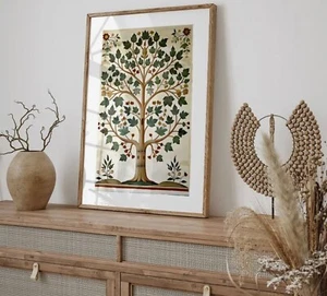 Canvas Wall Art INDIAN TREE OF LIFE 12 x 16 Unframed 636 - Picture 1 of 3