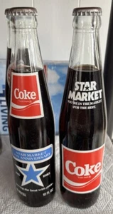 Coca-Cola 10oz Flasche Star Market 70th Anniversary 1985 ungeöffnet - Bild 1 von 1