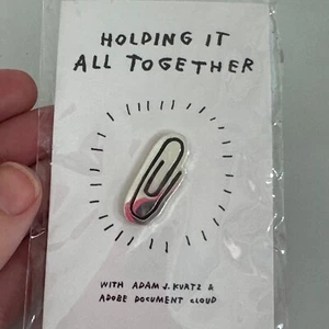 Holding it All Together Paperclip Pin Adam J. Kurtz Adobe Document Cloud - Picture 1 of 3