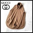 Gucci Turtleneck High Neck Knit Poncho Gg Logo Cape Sweater Vest From Japan