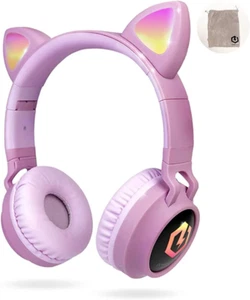 Wireless Bluetooth Headphones for Children with LED Lights - Picture 1 of 9